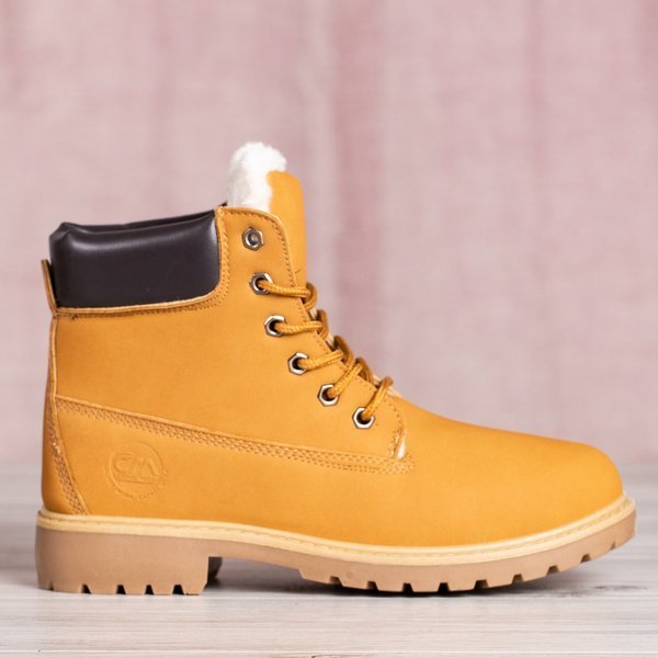 Hnedé turistické topánky s izoláciou Polar Bear - Obuv