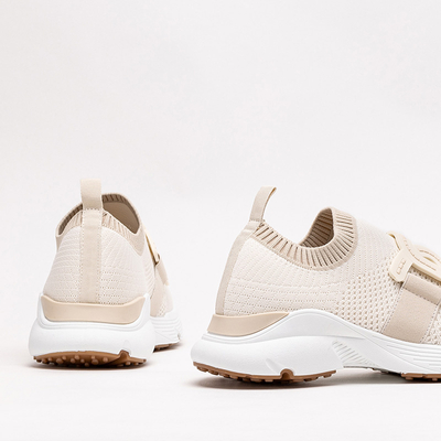 Dámske béžové nazúvacie športové topánky Neristo - Footwear