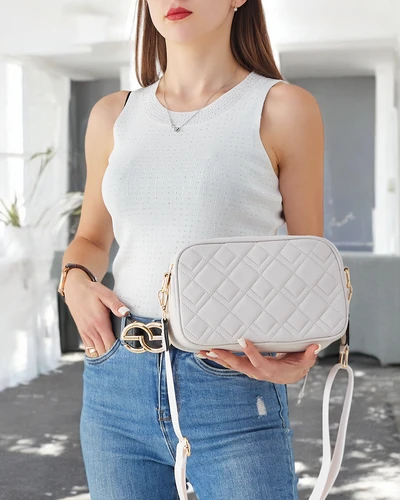 Royalfashion Malá prešívaná dámska kabelka z eko kože