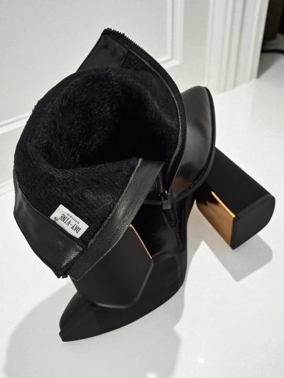 Ženski gležnarji iz eko usnja s peto AshenPurl