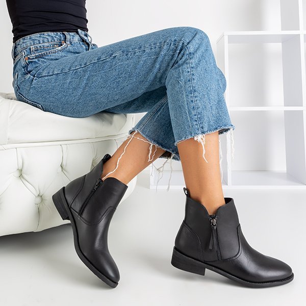 Čierne dámske čižmy a'la Chelsea boots - Obuv