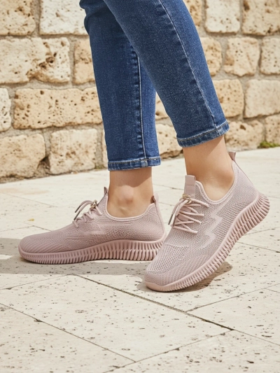 Aurelia Rosa – ženski športni copati Royalfashion iz tkanine, roza, nizka peta