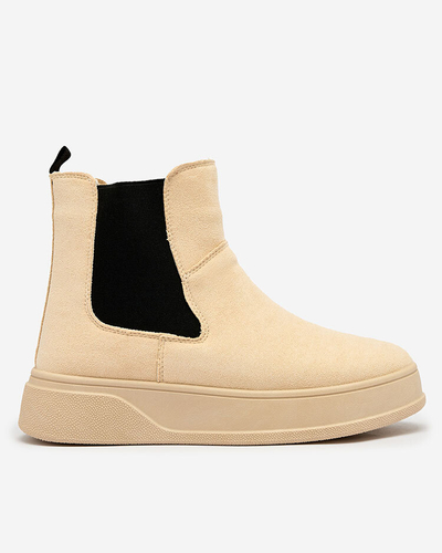 Royalfashion Béžové dámske čižmy a'la snow boots Uteris