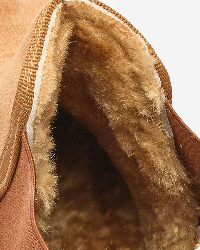 Royalfashion Hnedé dámske snehule na platforme Stiellsia