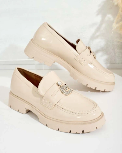 Royalfashion Dámske lakované mokasíny Bemies