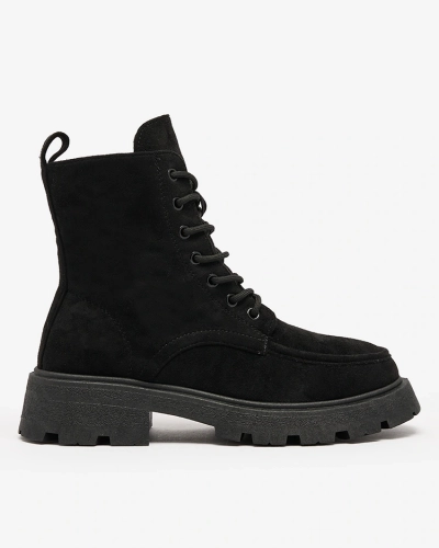 Royalfashion Čierne dámske šnurovacie čižmy Oroccar