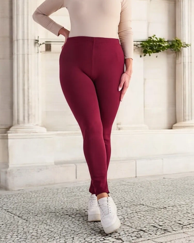 Royalfashion Dámske zateplené tregínsy PLUS SIZE