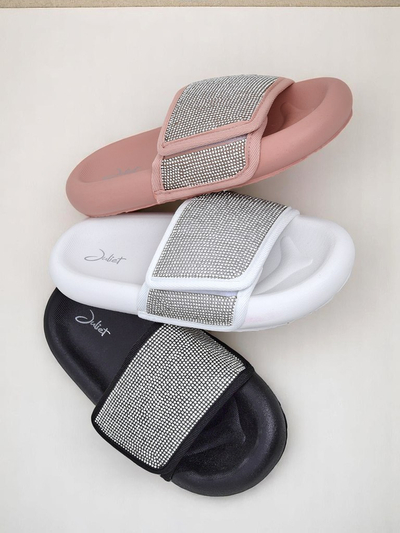 Royalfashion Ženski natikači s ploskim podplatom Sparkle Step
