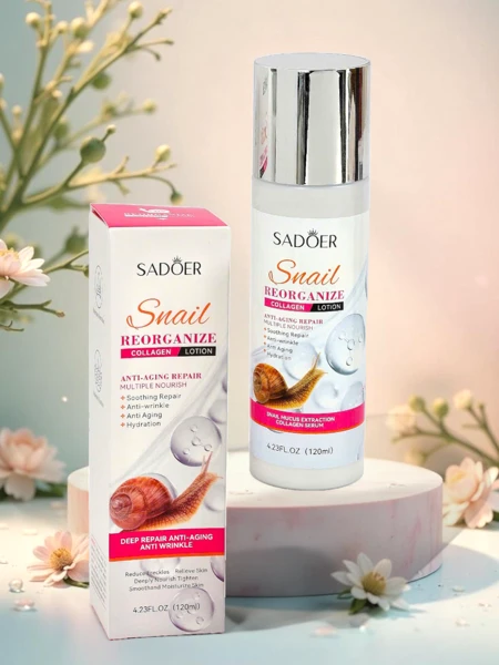 Pomirjujoča emulzija s kolagenom in izvlečkom polžje sluzi - proti gubam, pomirja