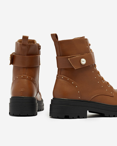 OUTLET Dámske bagger topánky v ťavej farbe Ecillo- Obuv