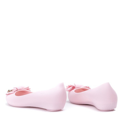 Ružové baleríny s mašličkou Catherine - Obuv