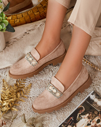 Royalfashion Dámske mokasíny s farebnými zirkónmi Nel