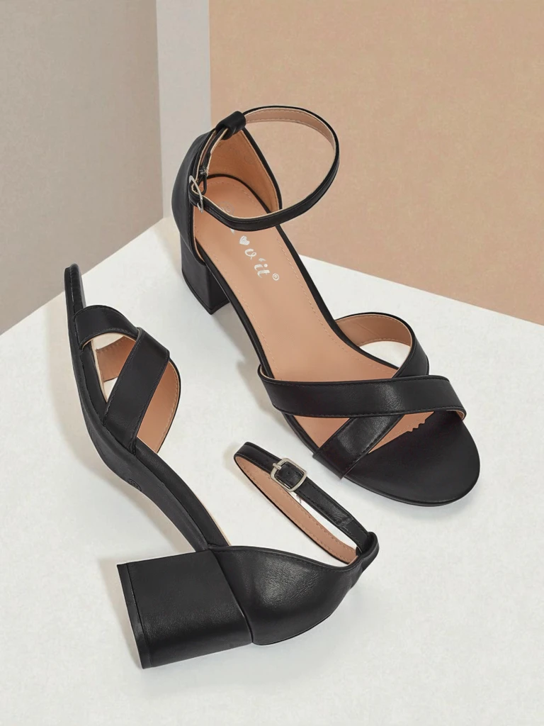 Royalfashion Dámske sandále na blokovom opätku Eleganza Strap