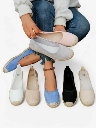 Royalfashion Dámske ekologické semišové espadrilky Aroles