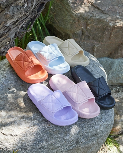 Royalfashion Ružové dámske gumené šľapky Easy Breeze