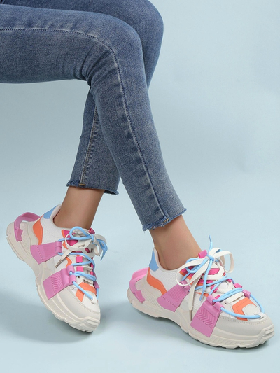 Royalfashion Dámske športové tenisky s gumovými vkladkami Bubble