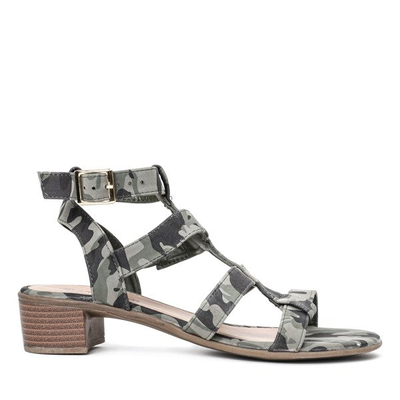 Camo sandále na nízkom stĺpiku Armye - Obuv