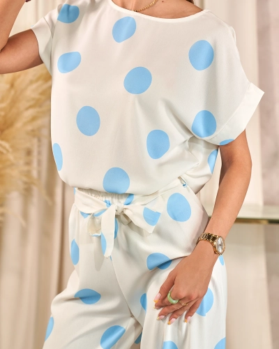 Royalfashion Modro-biely dámsky hrachový komplet