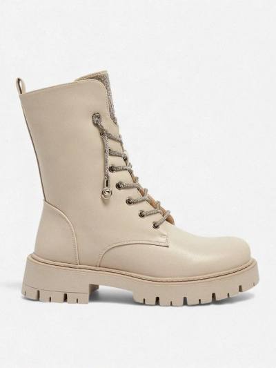 Eko usnjeni ženski gležnarji s vezalkami Farly