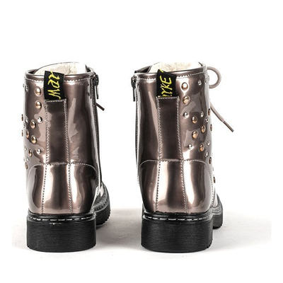 Šedé kabelky s lakovanou povrchovou úpravou Knoxville - Obuv