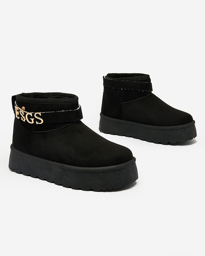 Royalfashion Ružové dámske snehové topánky a'la s ozdobou Esgala