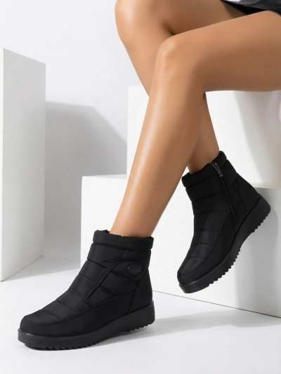 Ženski gležnjarji Athena črni iz blaga za jesen in zimo