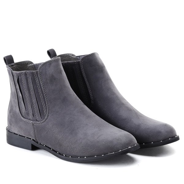 Klasyczne sztyblety w kolorze szarym Audria- Obuwie