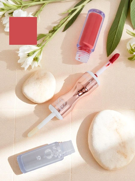 Rúž a priehľadný lesk na pery 2-v-1 Jemne ružový