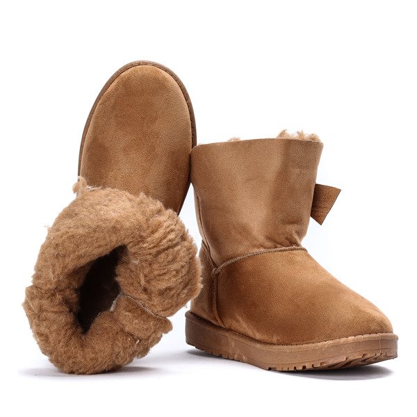 Brązowe śniegowce Kynlee - Obuwie