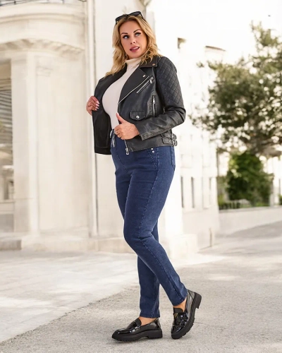 Royalfashion Dámske treggings nohavice pre veľké veľkosti
