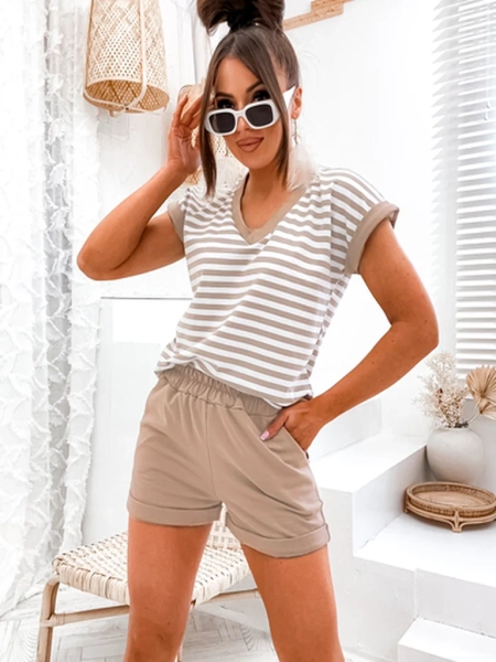 Royalfashion Bavlnená dámska pruhovaná súprava