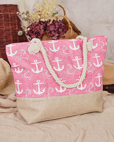 Royalfashion Látková taška s dovolenkovým vzorom na rameno