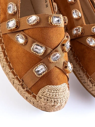 Dámske espadrilky s ťavými kryštálmi Wamba - Obuv