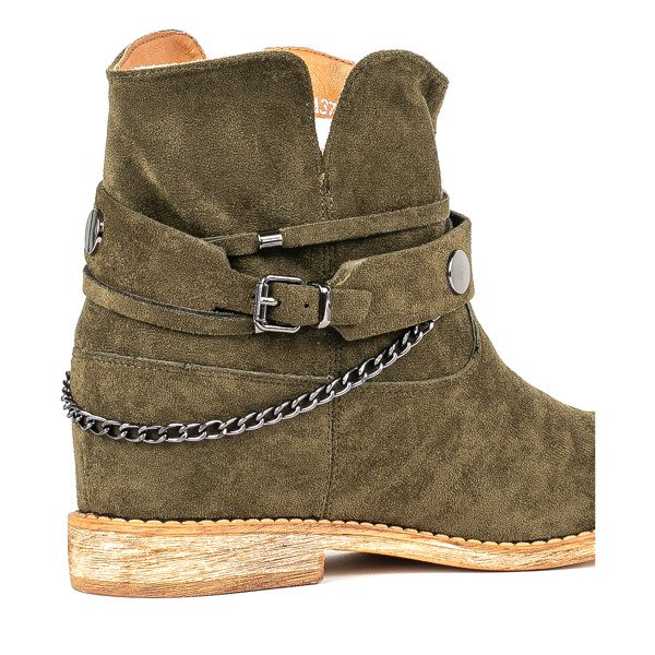 Zelené kovbojské topánky na vnútornom kline Salem - Obuv