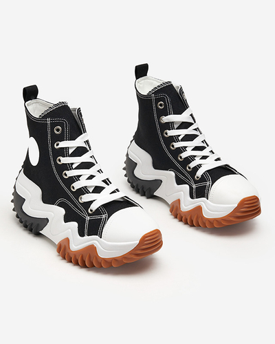 Čierne dámske športové topánky a'la tenisky Oqapi - Obuv