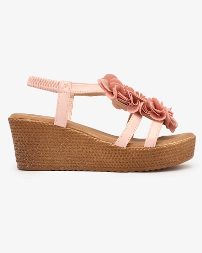 Royalfashion Svetloružové dámske sandále Sareti flower