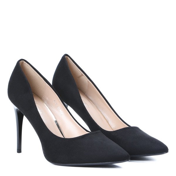 Czarne czółenka na szpilce Loretta - Obuwie
