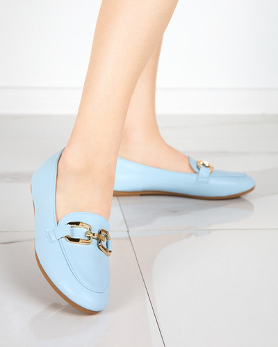 OUTLET Modré dámske mokasíny Kesine z ekokože - Obuv