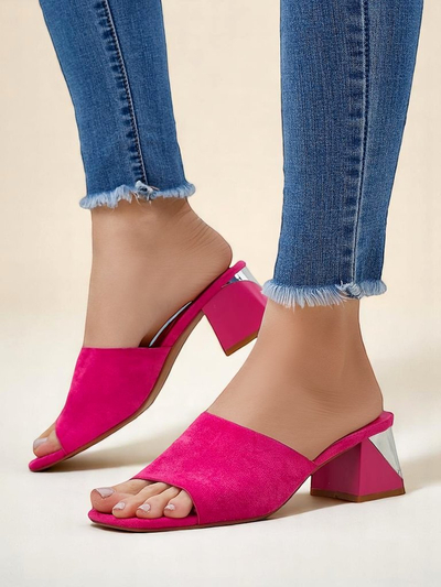 Royalfashion Dámske šľapky s ozdobnými podpätkami Vollatie