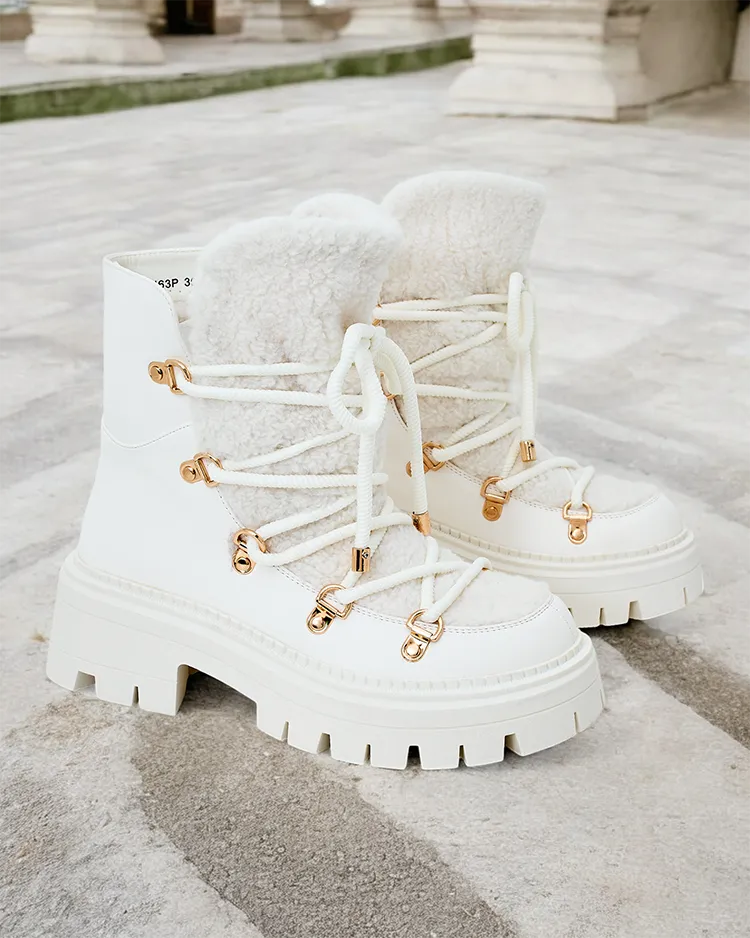 Royalfashion Lozin dámske šnurovacie snehové topánky