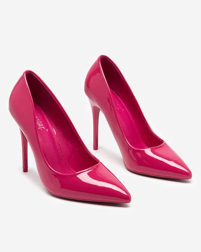 OUTLET Dámske fuchsiové lakované lodičky na vysokom podpätku Merika - Oblečenie
