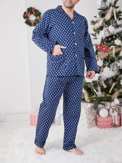 Royalfashion Pánske pyžamá s ofsetovým potlačou