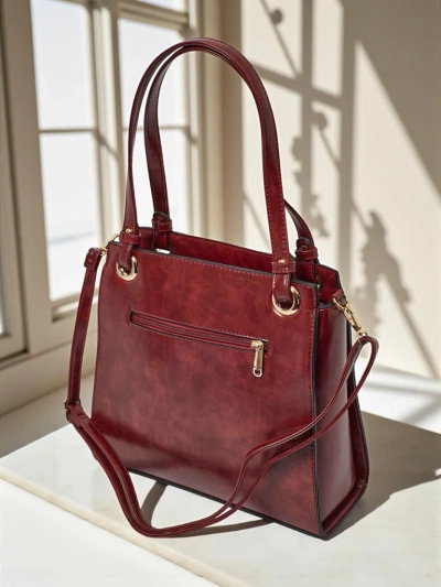 Ženska shopper torbica iz eko usnja Silent Raven