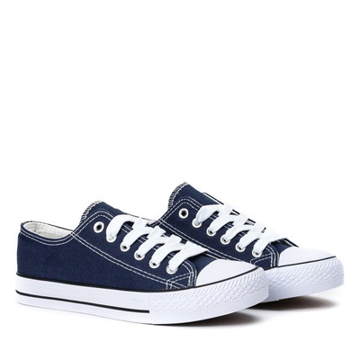 Granatowe sportowe trampki Tofila - Obuwie