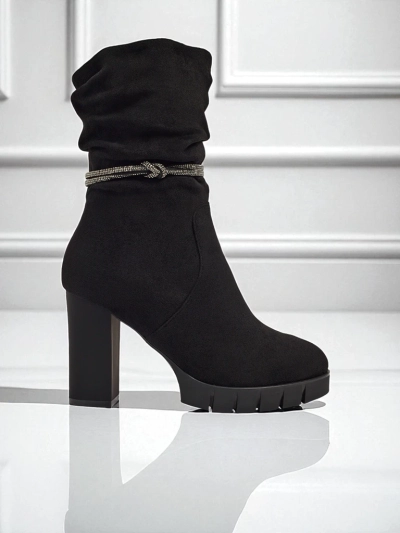 Ženski gležnarji iz eko semiša s peto RuneFlicker