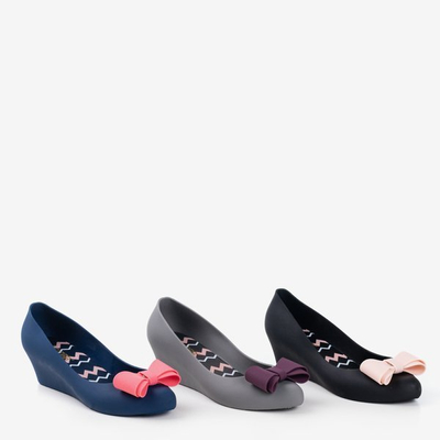 Dámska melissa z čiernej gumy na kline Grawiti - Obuv