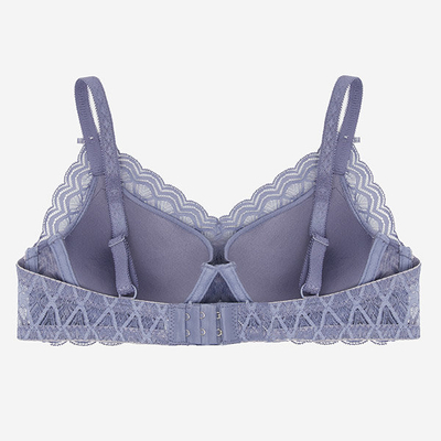 Royalfashion Fialová dámska vystužená podprsenka s čipkou