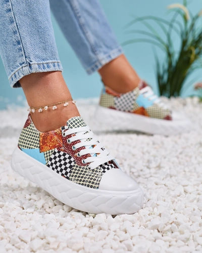 Royalfashion Vzorované dámske tenisky na platforme Leterina