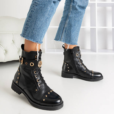 Čierne dámske kabelky s cvočkami Chara - Obuv