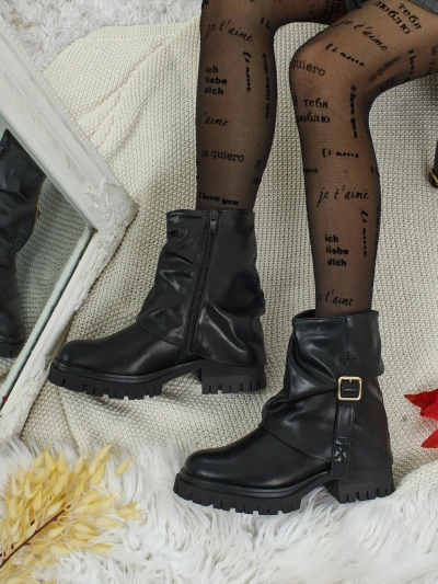 Visoki ženski gležnarji iz eko usnja Lunara